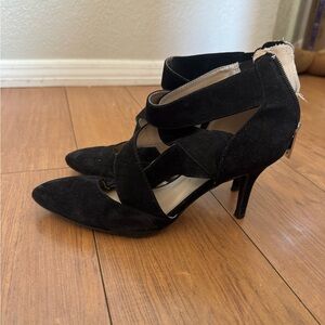 Women’s black bootie heels